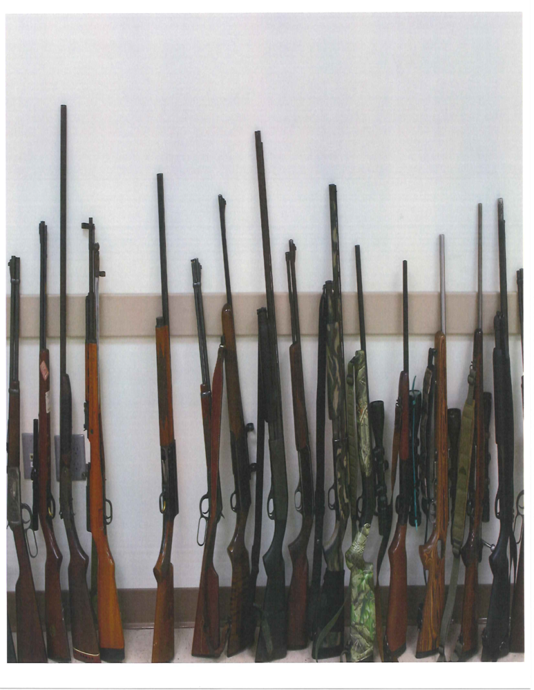eleven long guns